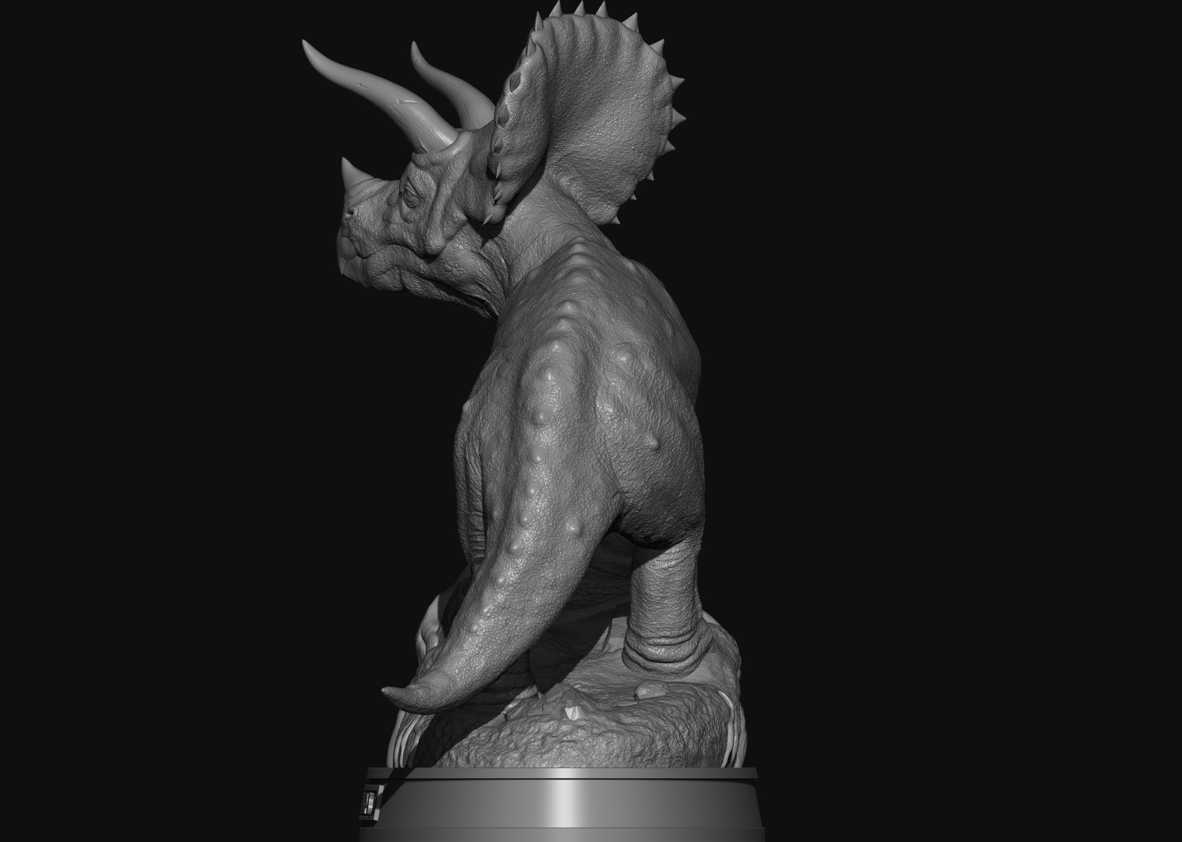 Triceratops 3D print model 3D print model_5