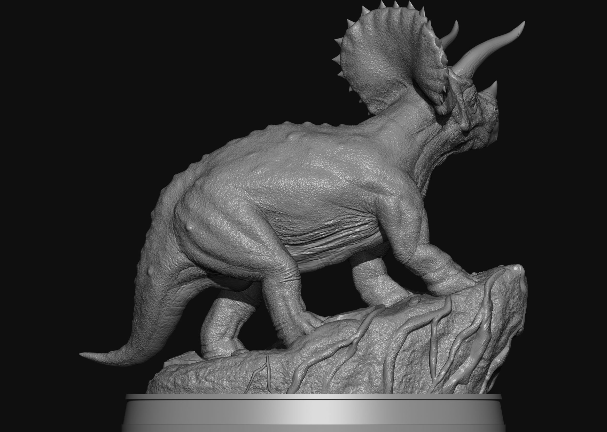 Triceratops 3D print model 3D print model_4