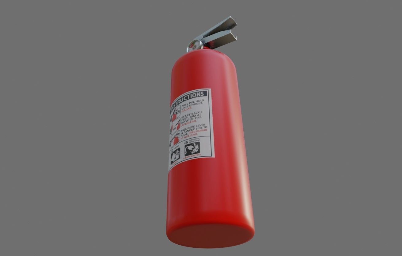 Fire Extinguisher - Extintor de incendio Low-poly 3D model_1