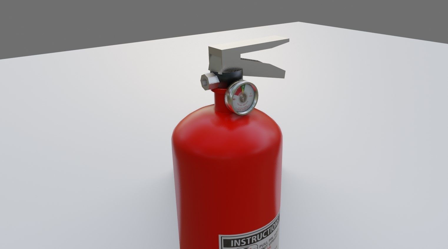 Fire Extinguisher - Extintor de incendio Low-poly 3D model_12
