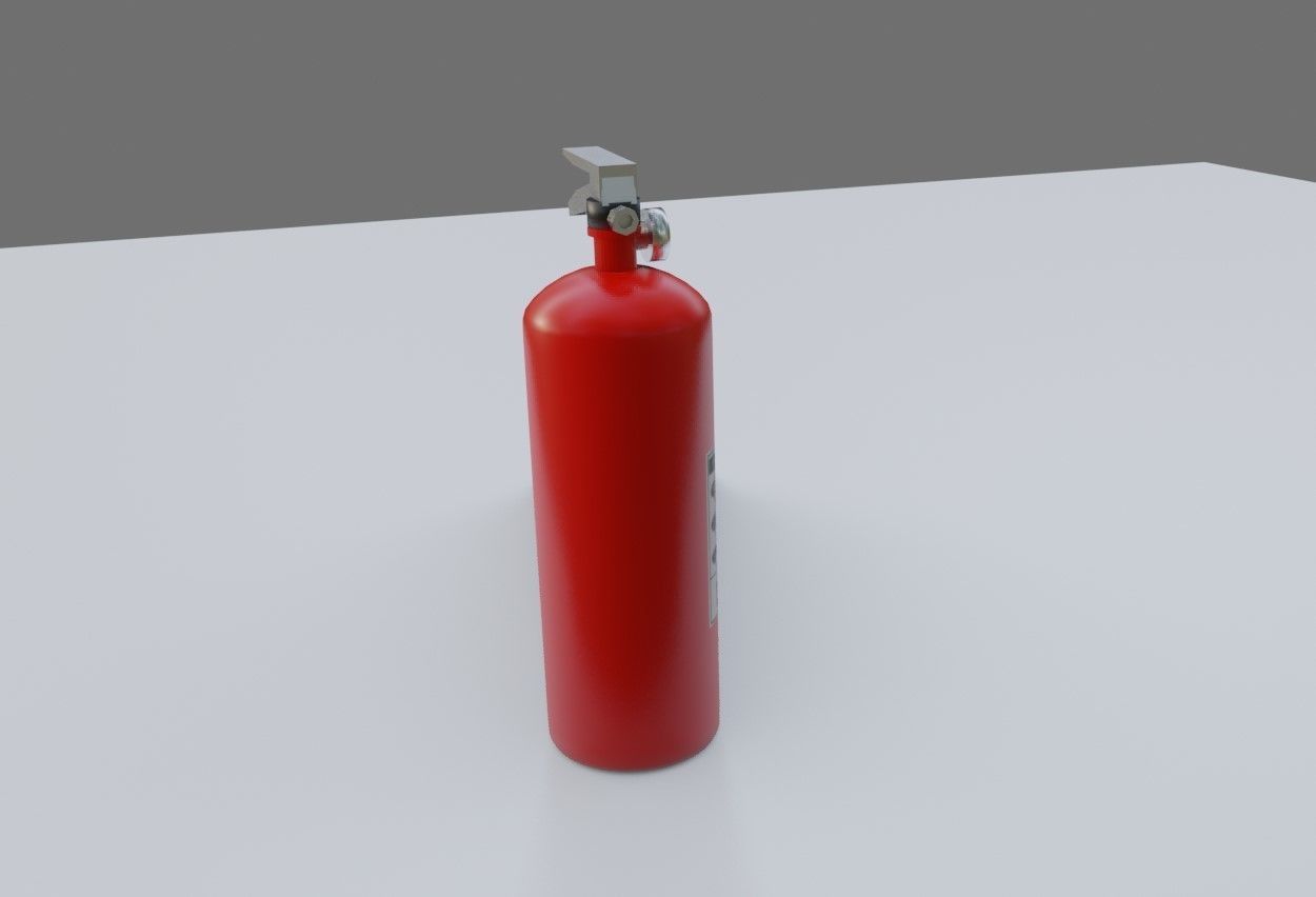 Fire Extinguisher - Extintor de incendio Low-poly 3D model_11