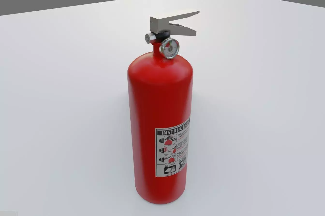 Fire Extinguisher - Extintor de incendio Low-poly 3D model_0