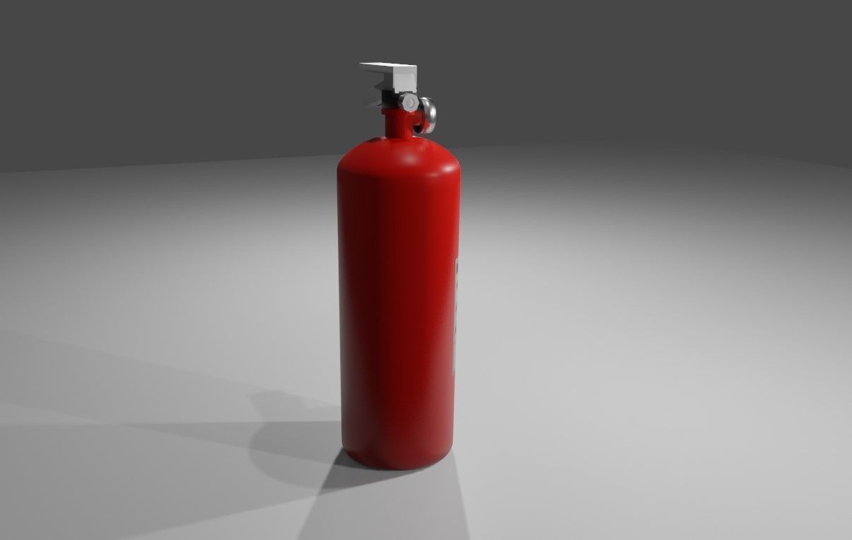 Fire Extinguisher - Extintor de incendio Low-poly 3D model_5