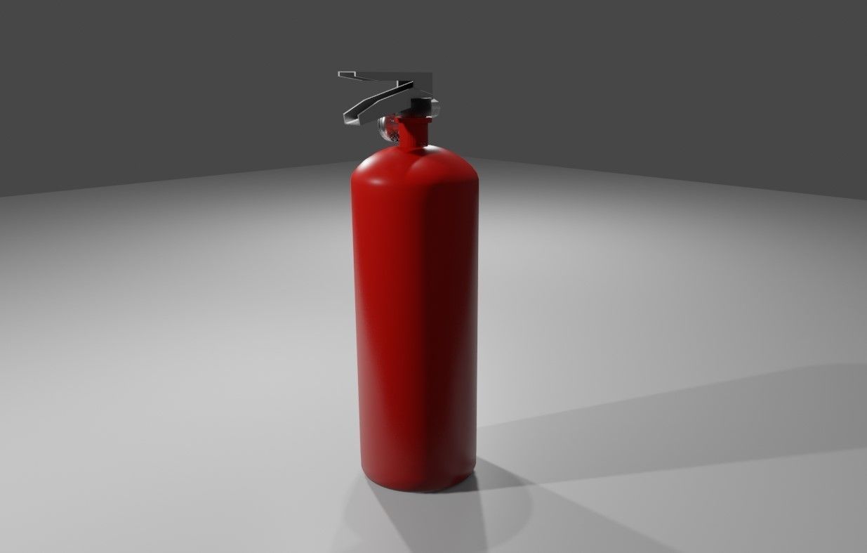 Fire Extinguisher - Extintor de incendio Low-poly 3D model_4