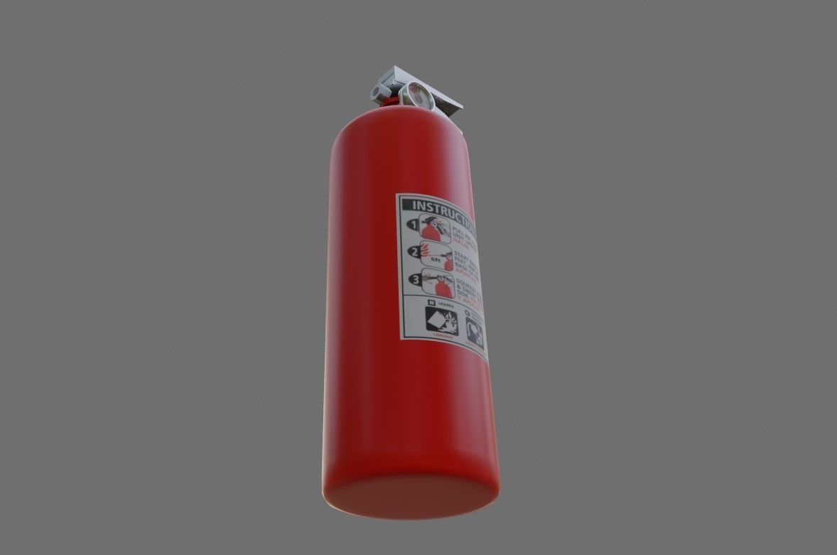 Fire Extinguisher - Extintor de incendio Low-poly 3D model_2