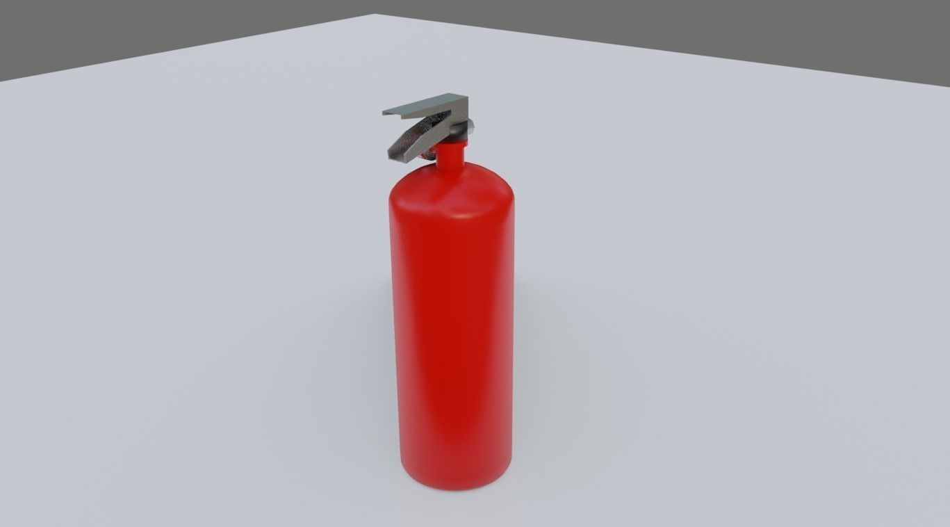 Fire Extinguisher - Extintor de incendio Low-poly 3D model_9