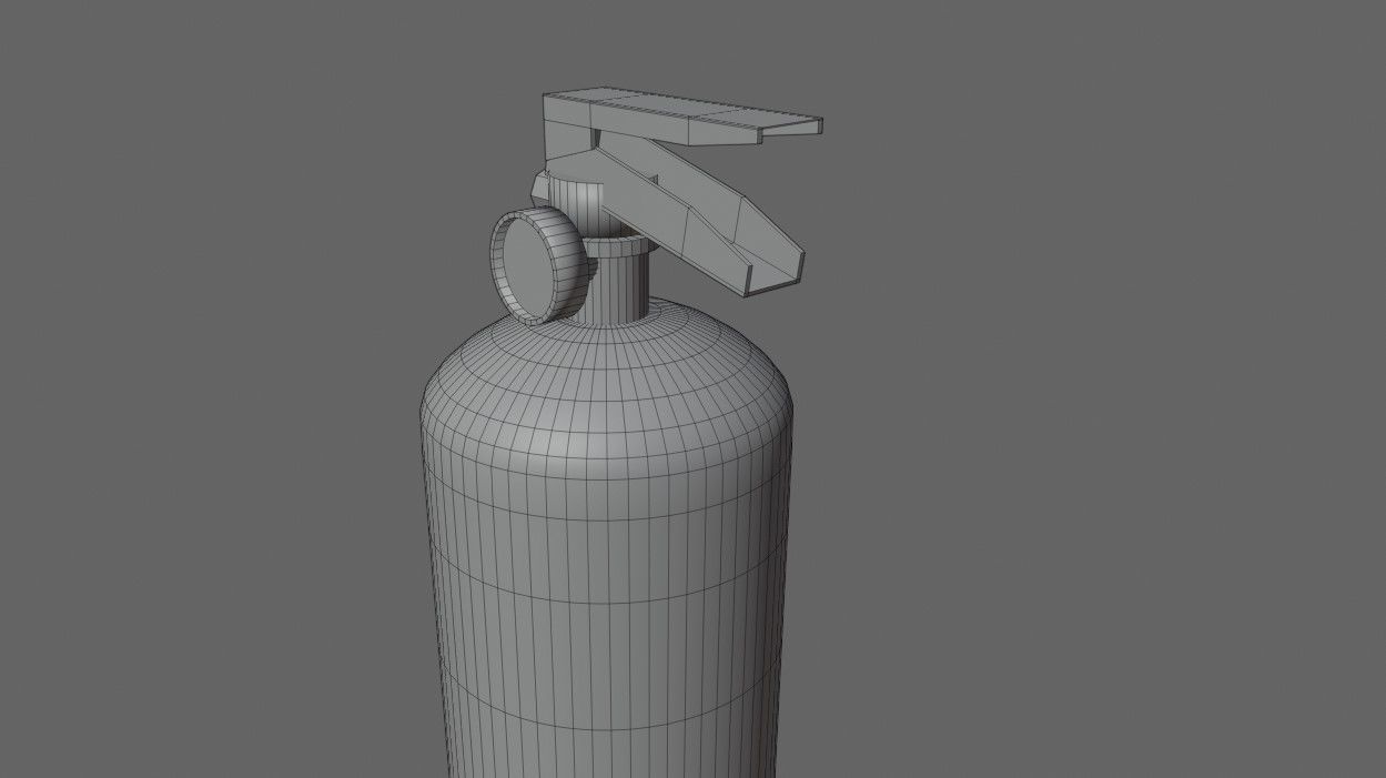 Fire Extinguisher - Extintor de incendio Low-poly 3D model_17