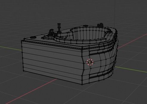 Corner Bath  Low-poly 3D model_16