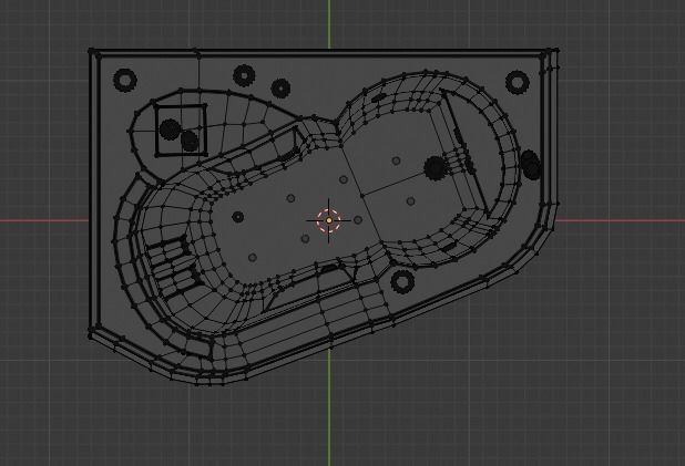 Corner Bath  Low-poly 3D model_18
