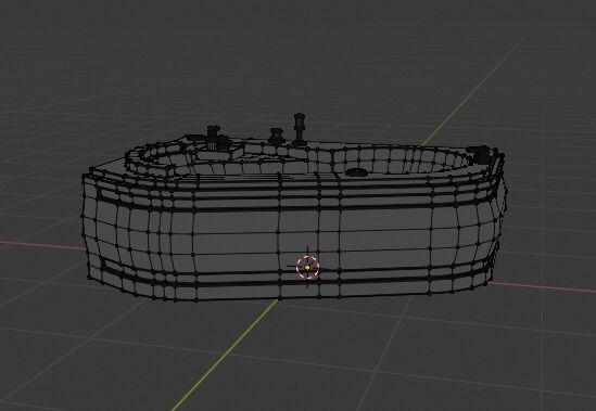 Corner Bath  Low-poly 3D model_15