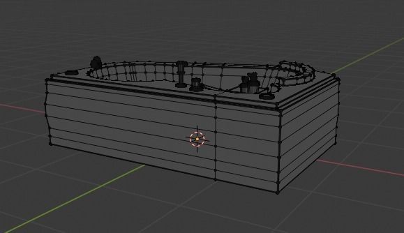 Corner Bath  Low-poly 3D model_17