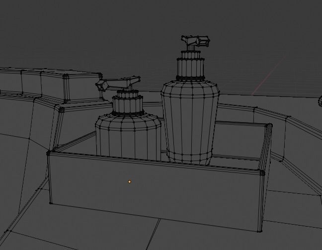 Corner Bath  Low-poly 3D model_20