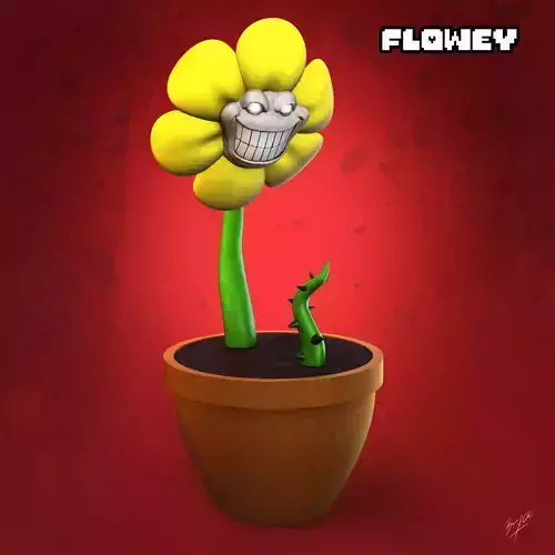 Flowey Undertale Character 3D print model