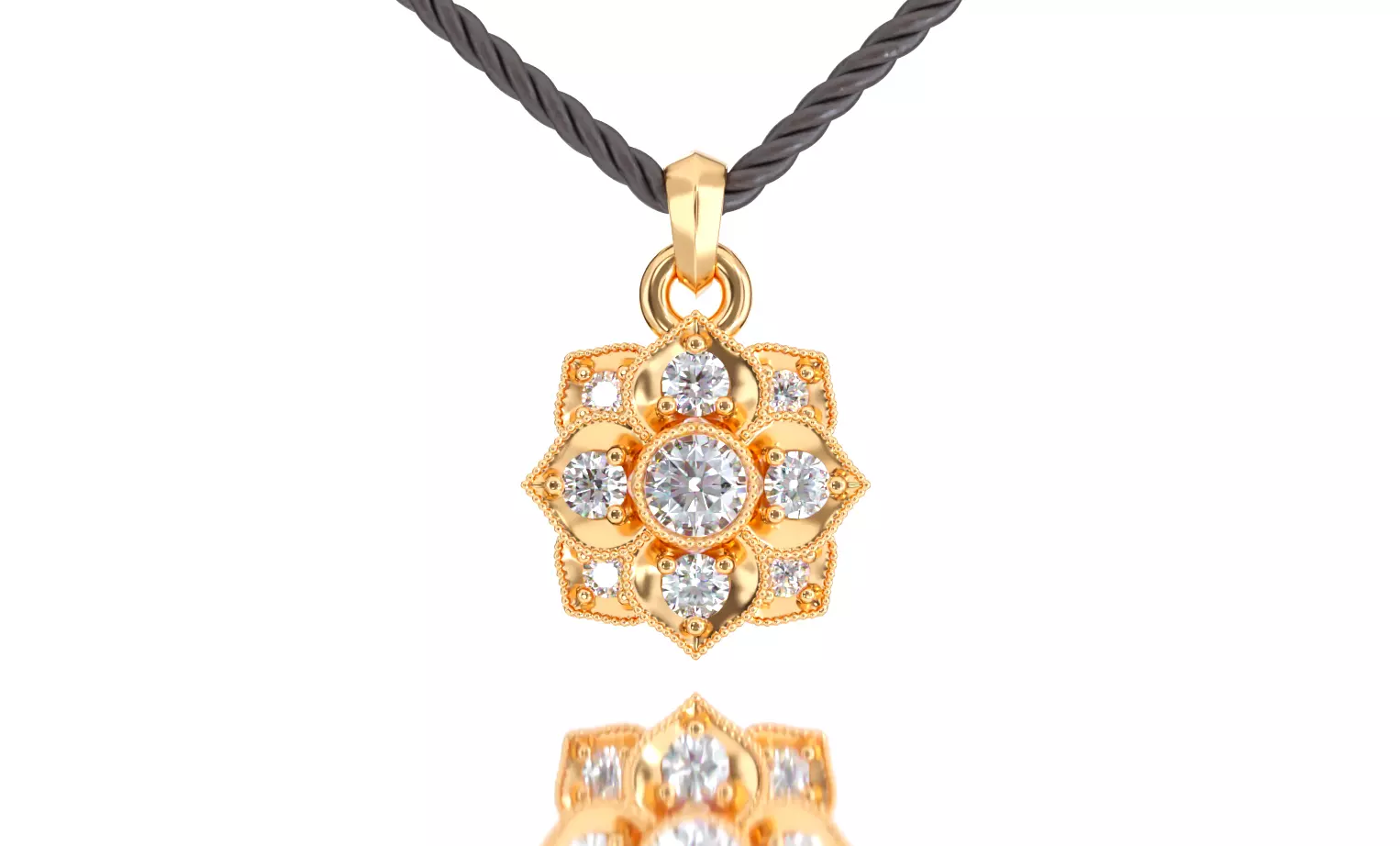 Pendant in the shape of a flower 3D print model