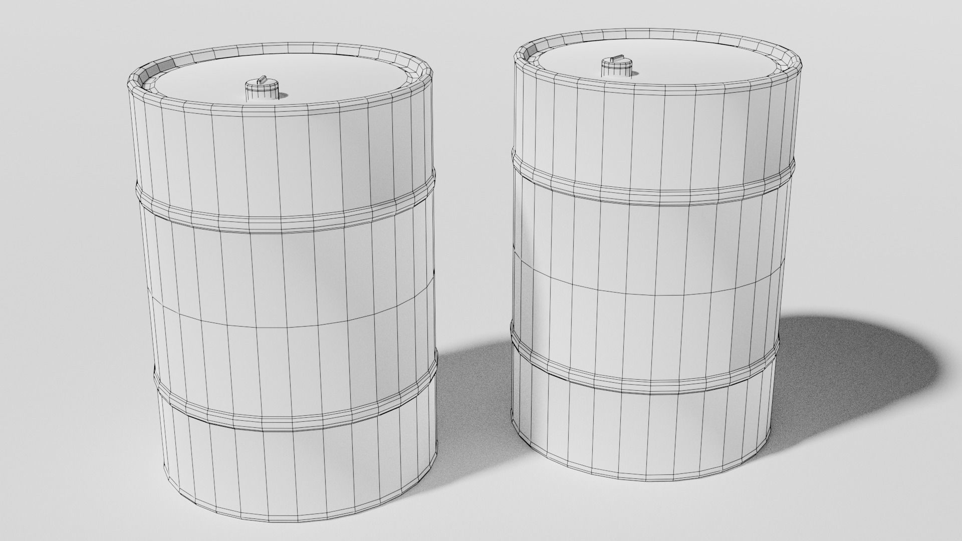 Rusty Oil Drum Low-poly 3D model_3