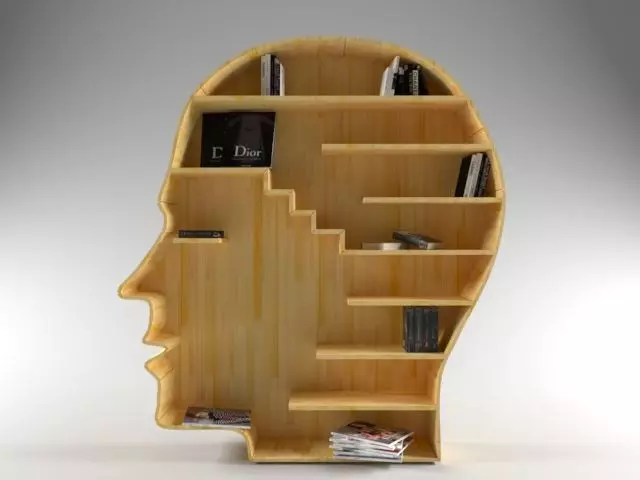 Head book shelf 3D model_0