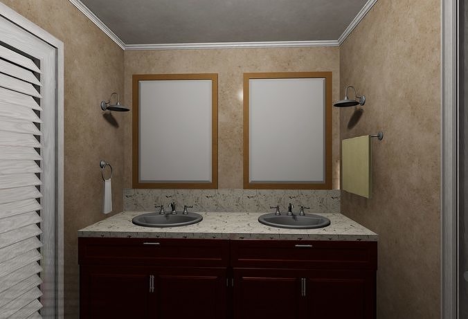 HD Residential Modular House  Low-poly 3D model 4