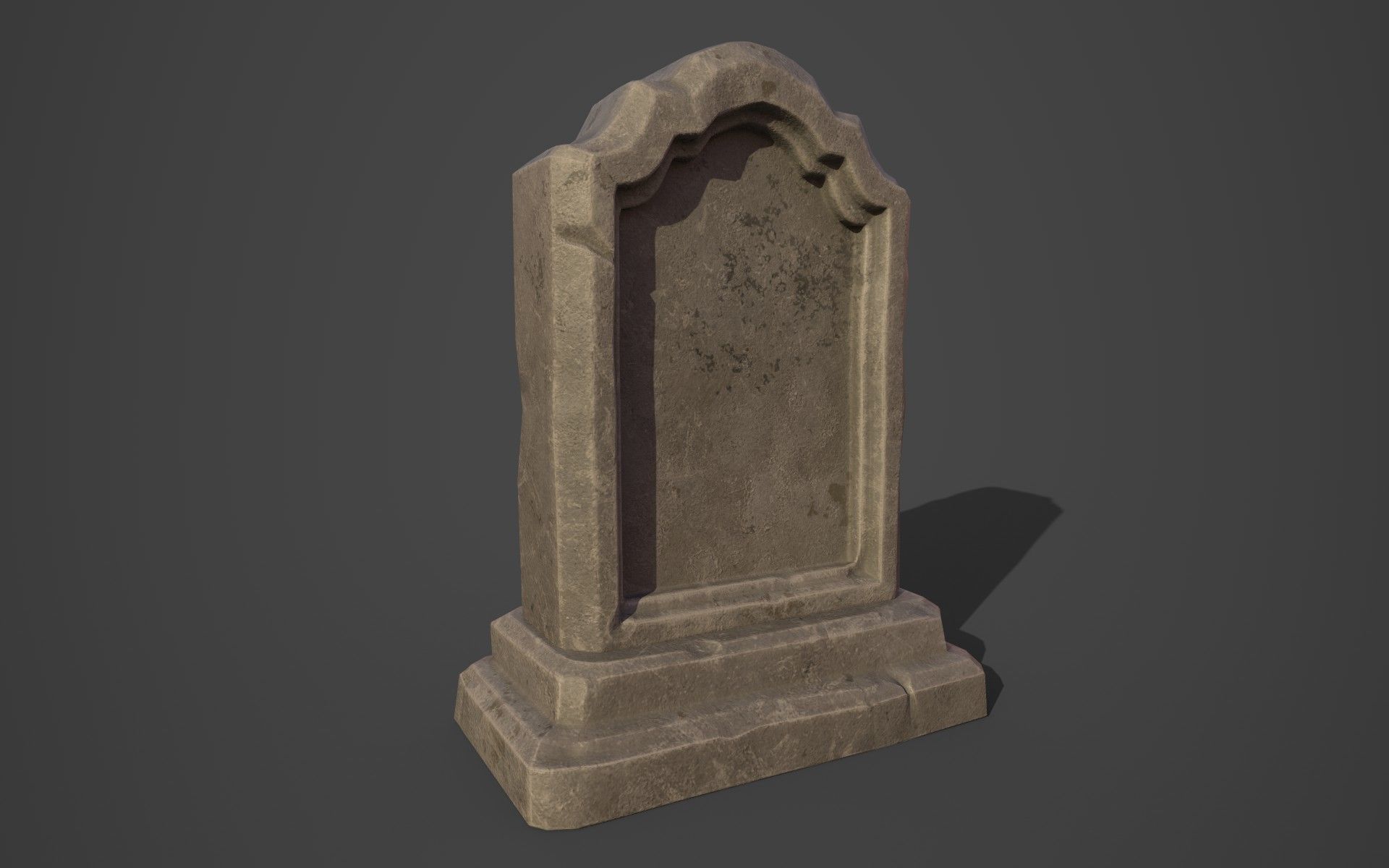 Gravestone Low-poly 3D model_2