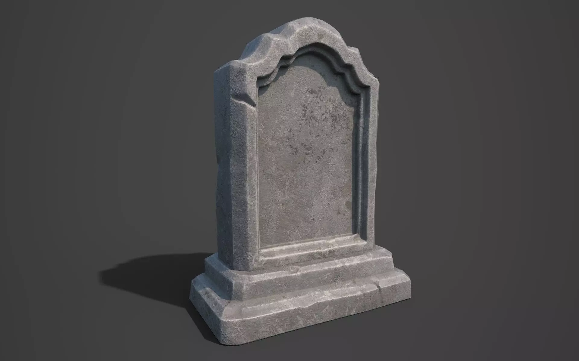Gravestone Low-poly 3D model_0