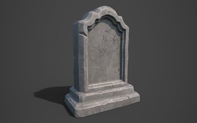 Gravestone Low-poly 3D model