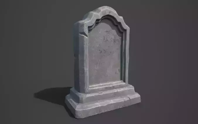 Gravestone Low-poly 3D model