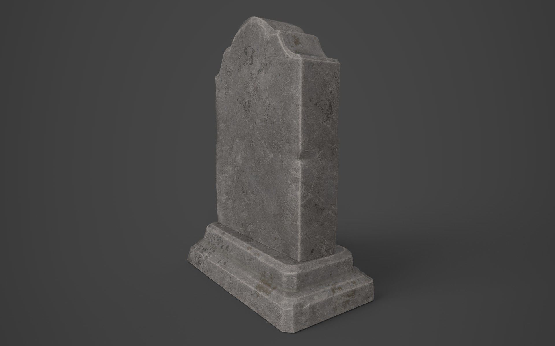 Gravestone Low-poly 3D model_5
