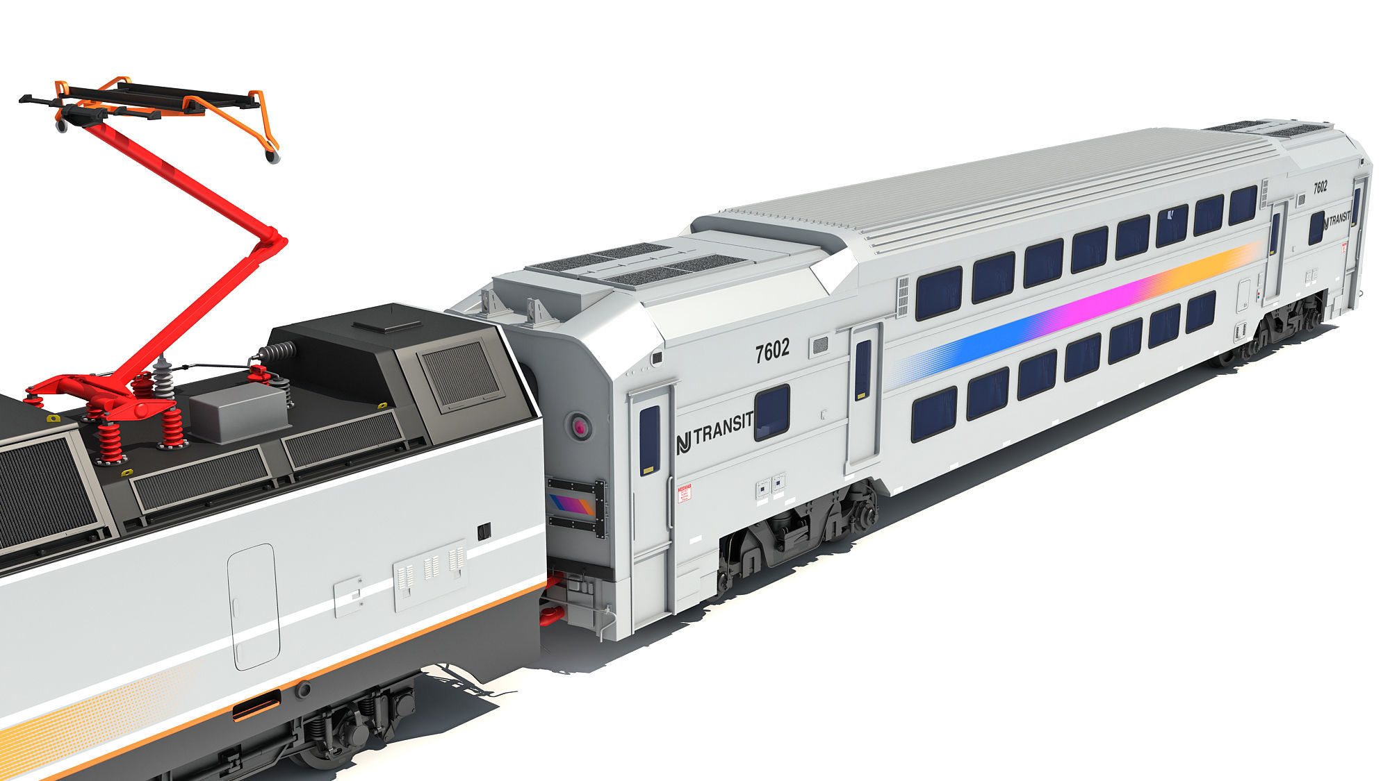 New Jersey NJ Transit Train 3D model_14