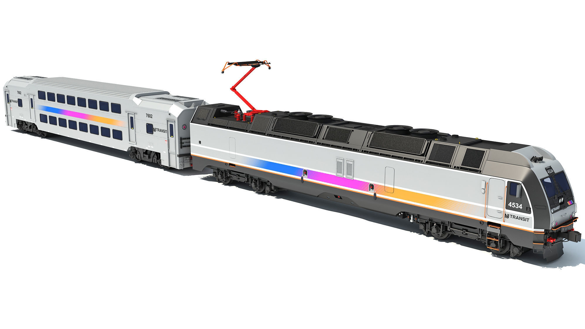New Jersey NJ Transit Train 3D model_6