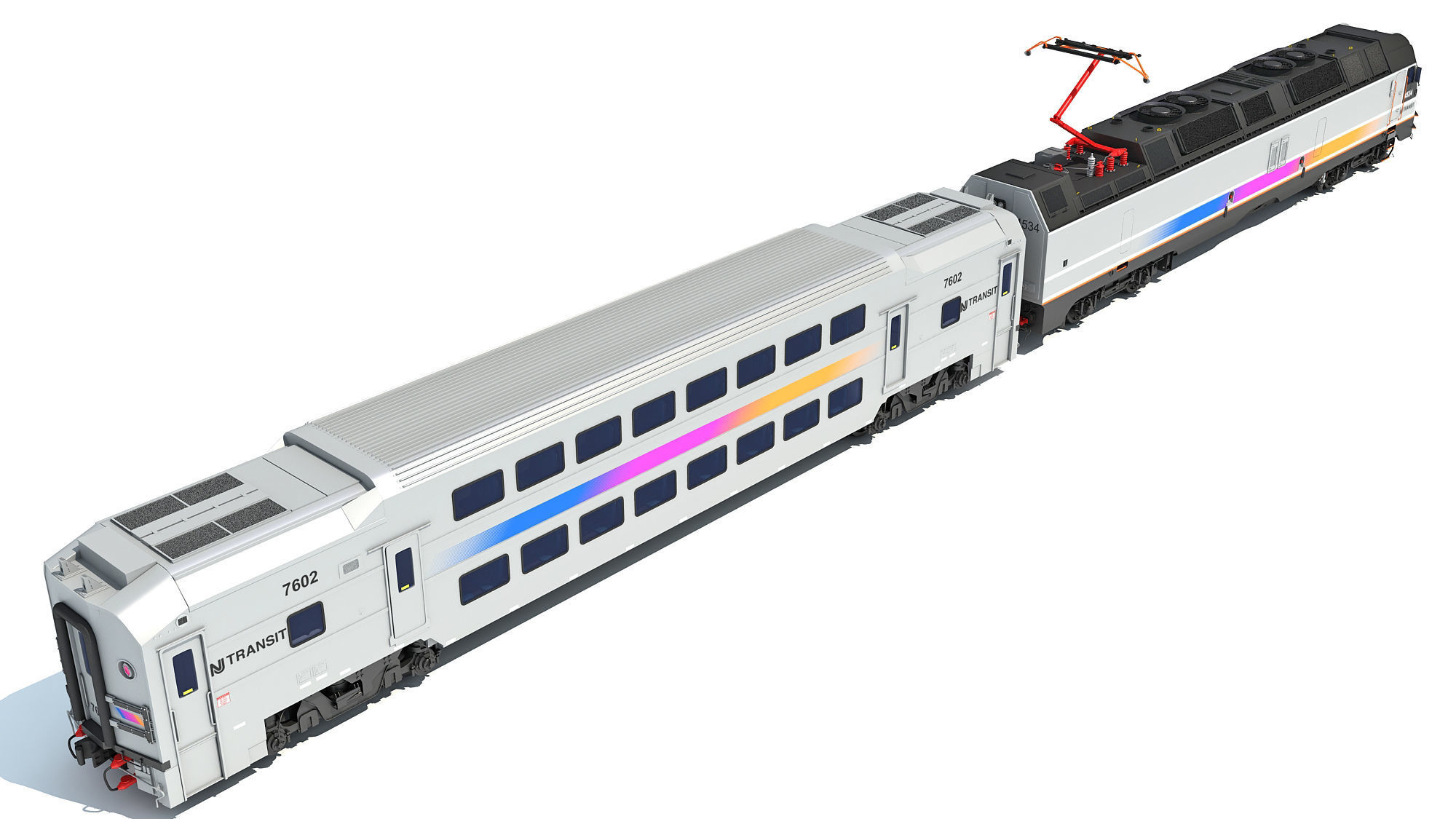New Jersey NJ Transit Train 3D model_7