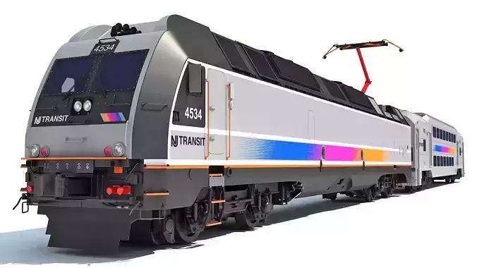 New Jersey NJ Transit Train 3D model