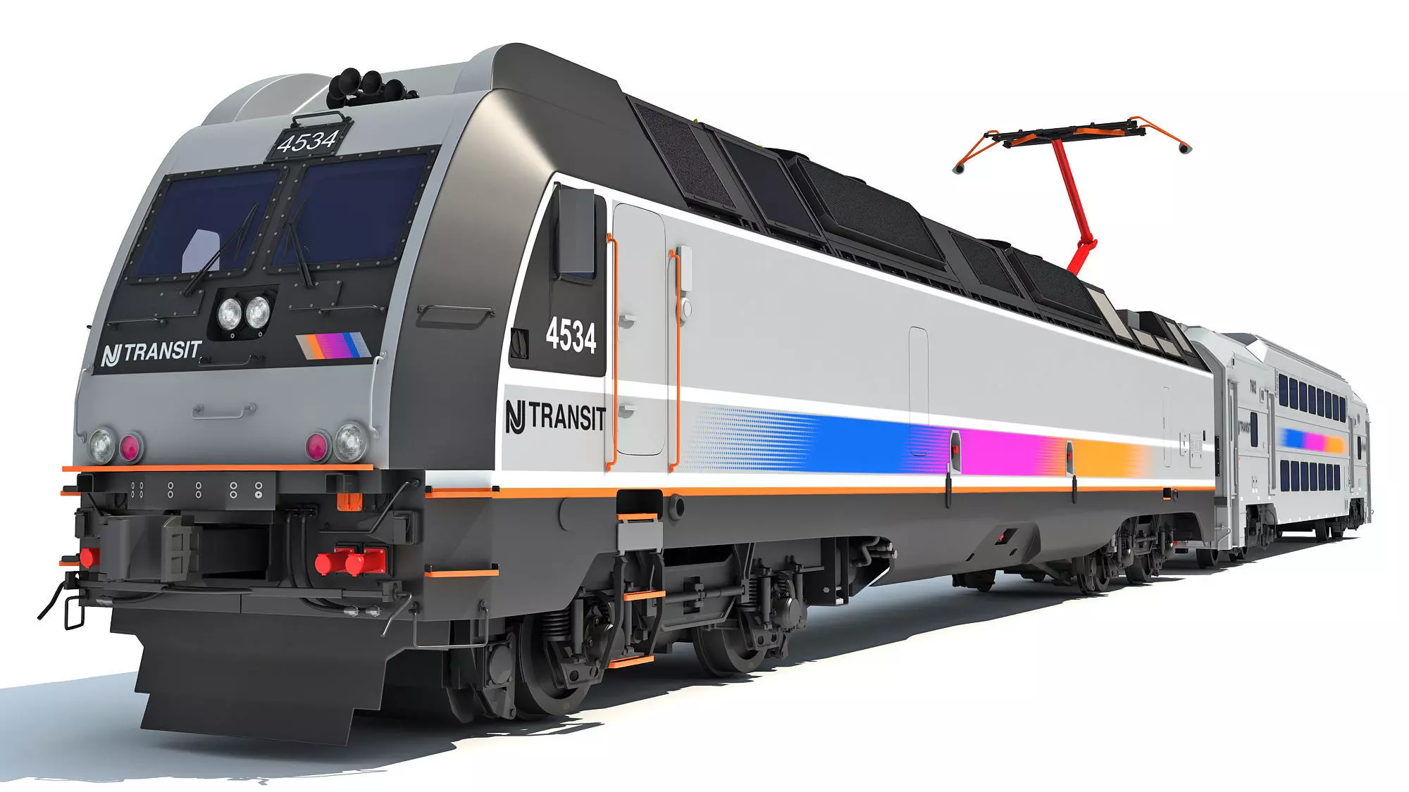 New Jersey NJ Transit Train 3D model_0