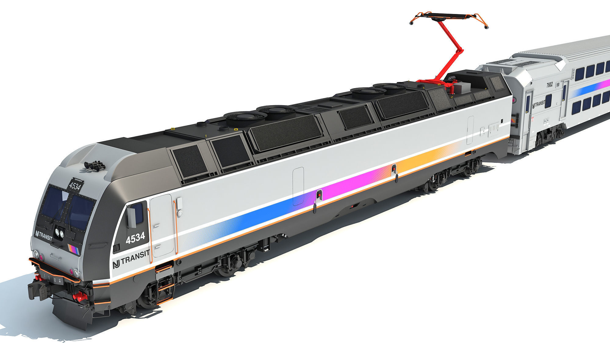 New Jersey NJ Transit Train 3D model_13