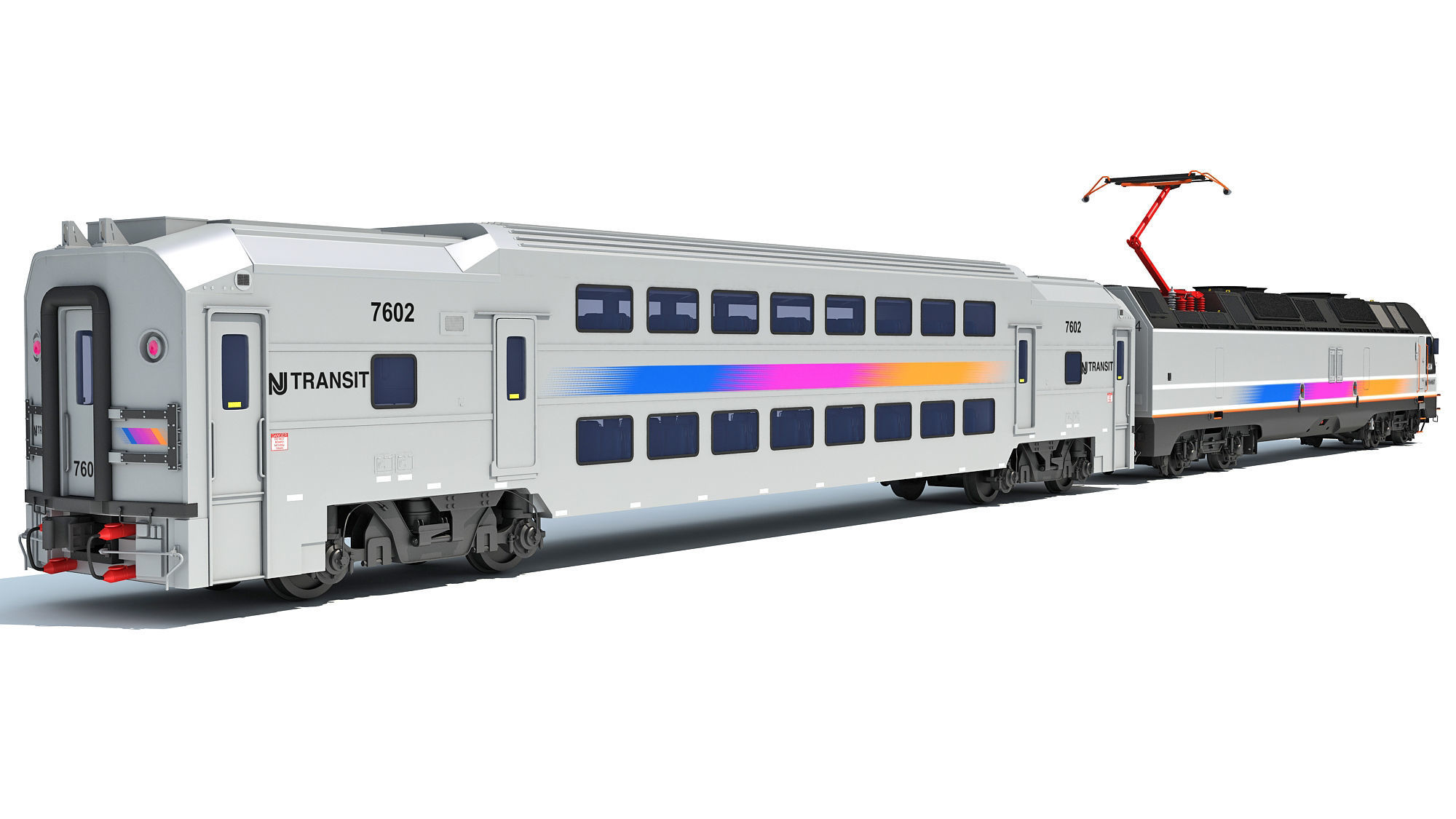 New Jersey NJ Transit Train 3D model_5