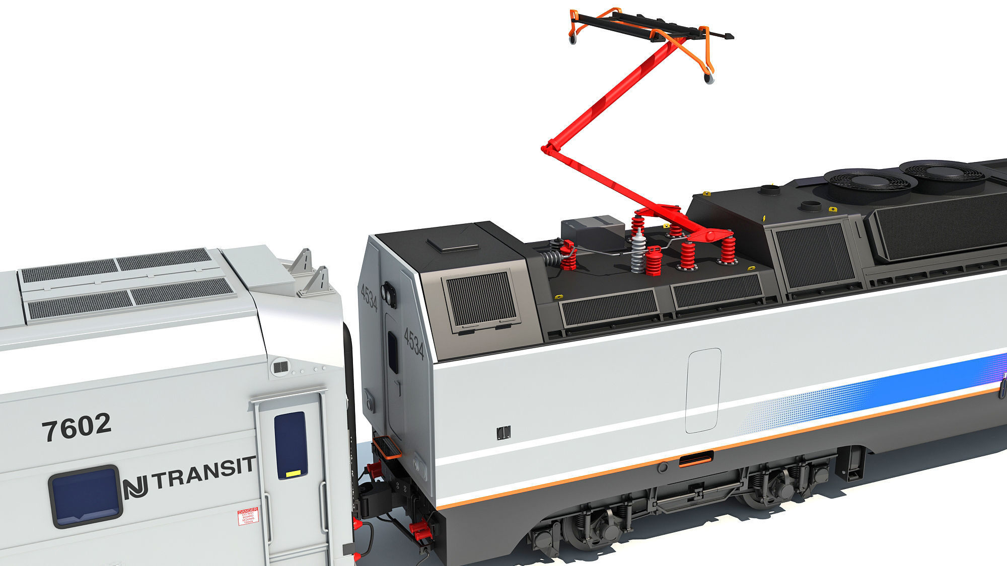 New Jersey NJ Transit Train 3D model_21