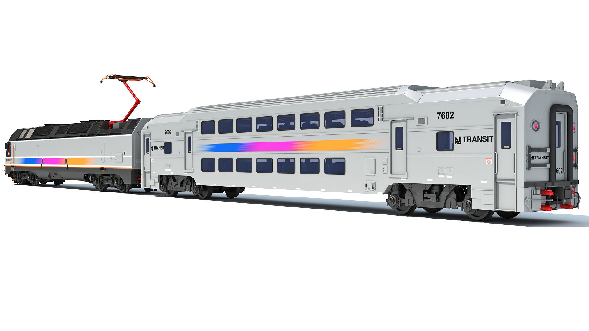 New Jersey NJ Transit Train 3D model_4