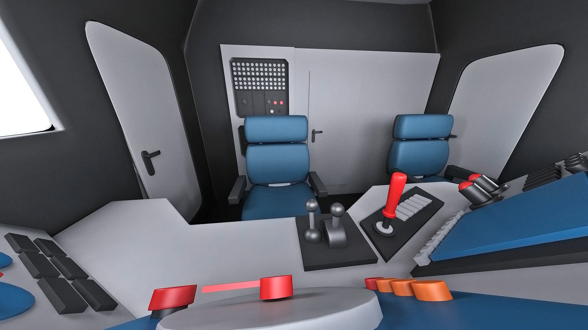 New Jersey NJ Transit Train 3D model_12