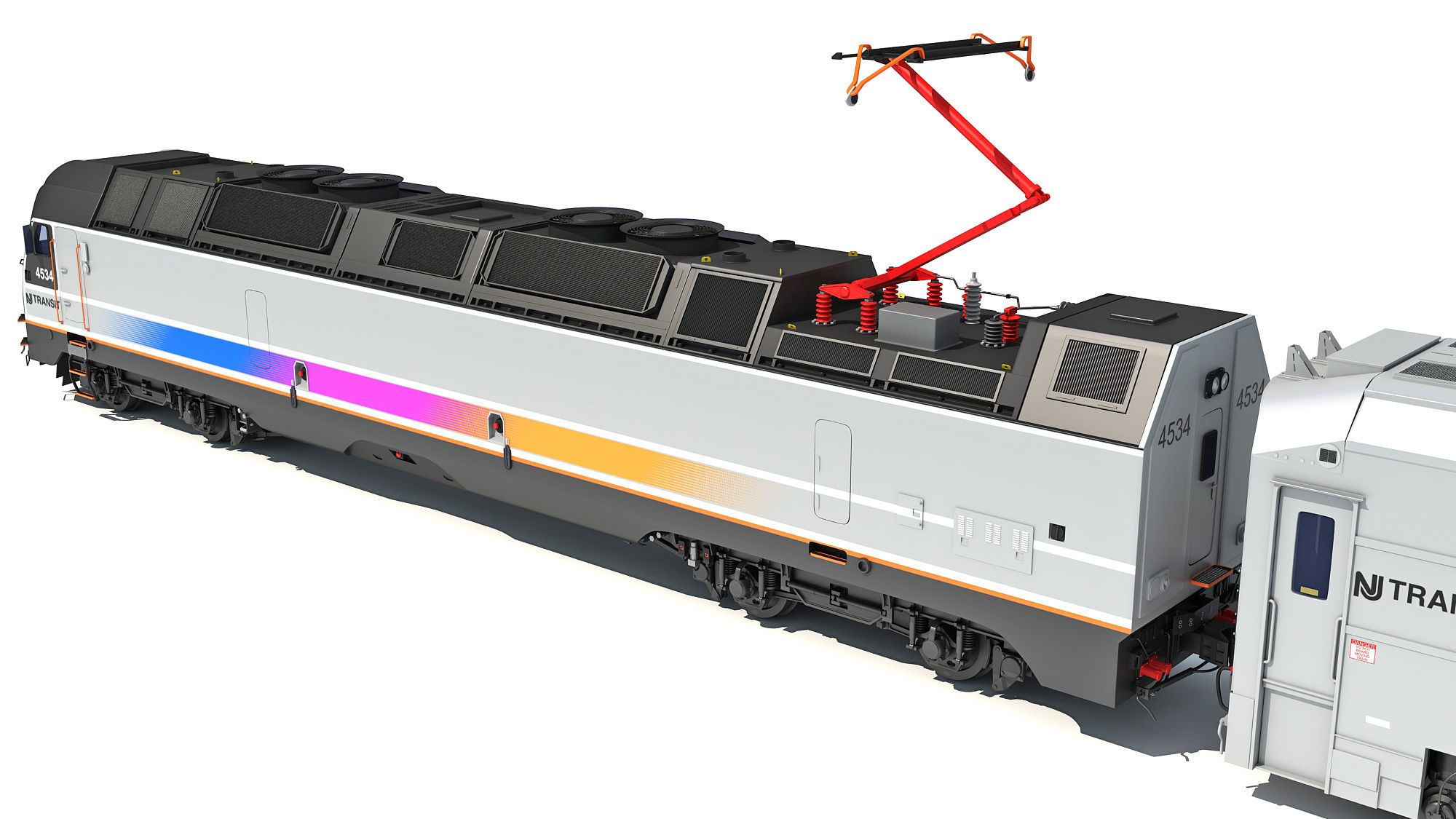 New Jersey NJ Transit Train 3D model_15