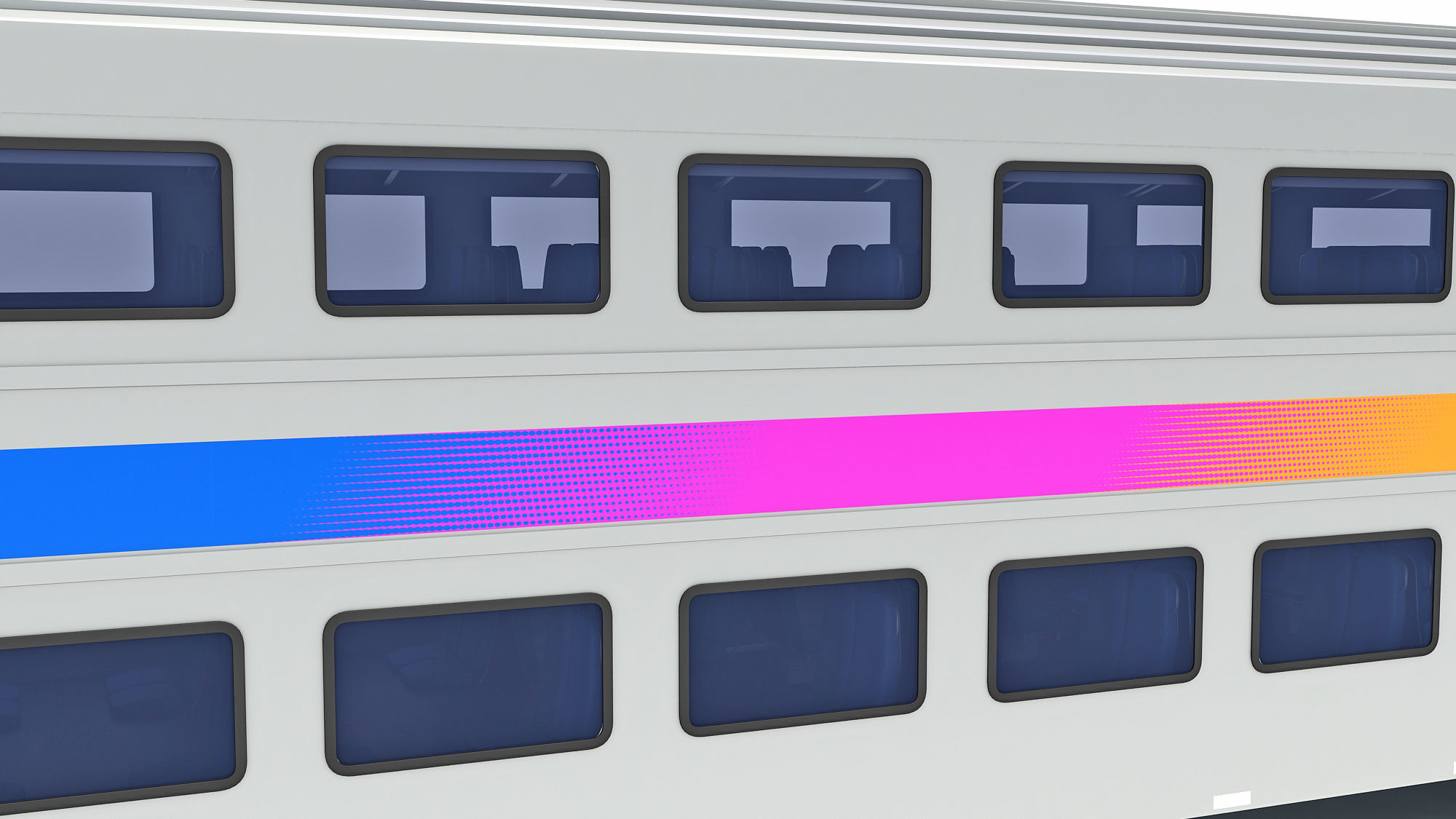 New Jersey NJ Transit Train 3D model_20