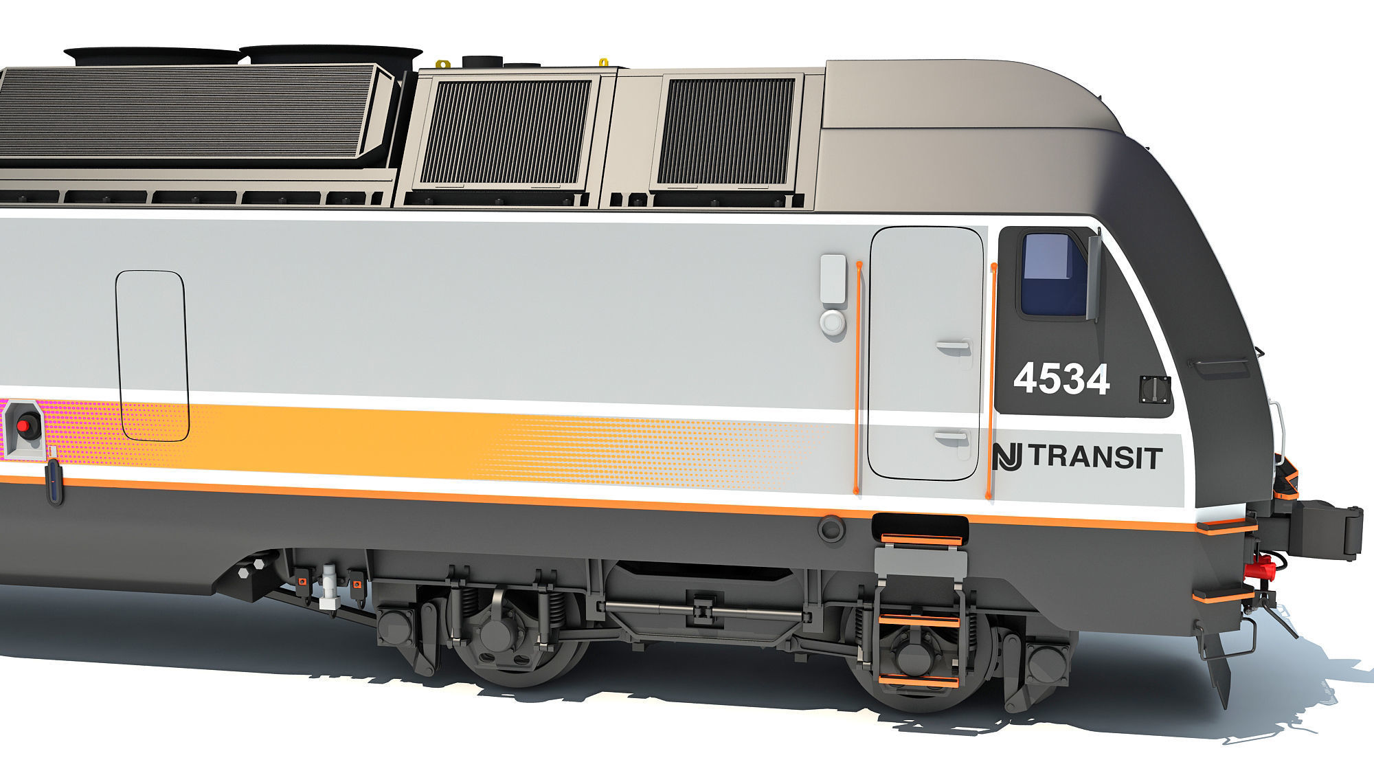 New Jersey NJ Transit Train 3D model_23