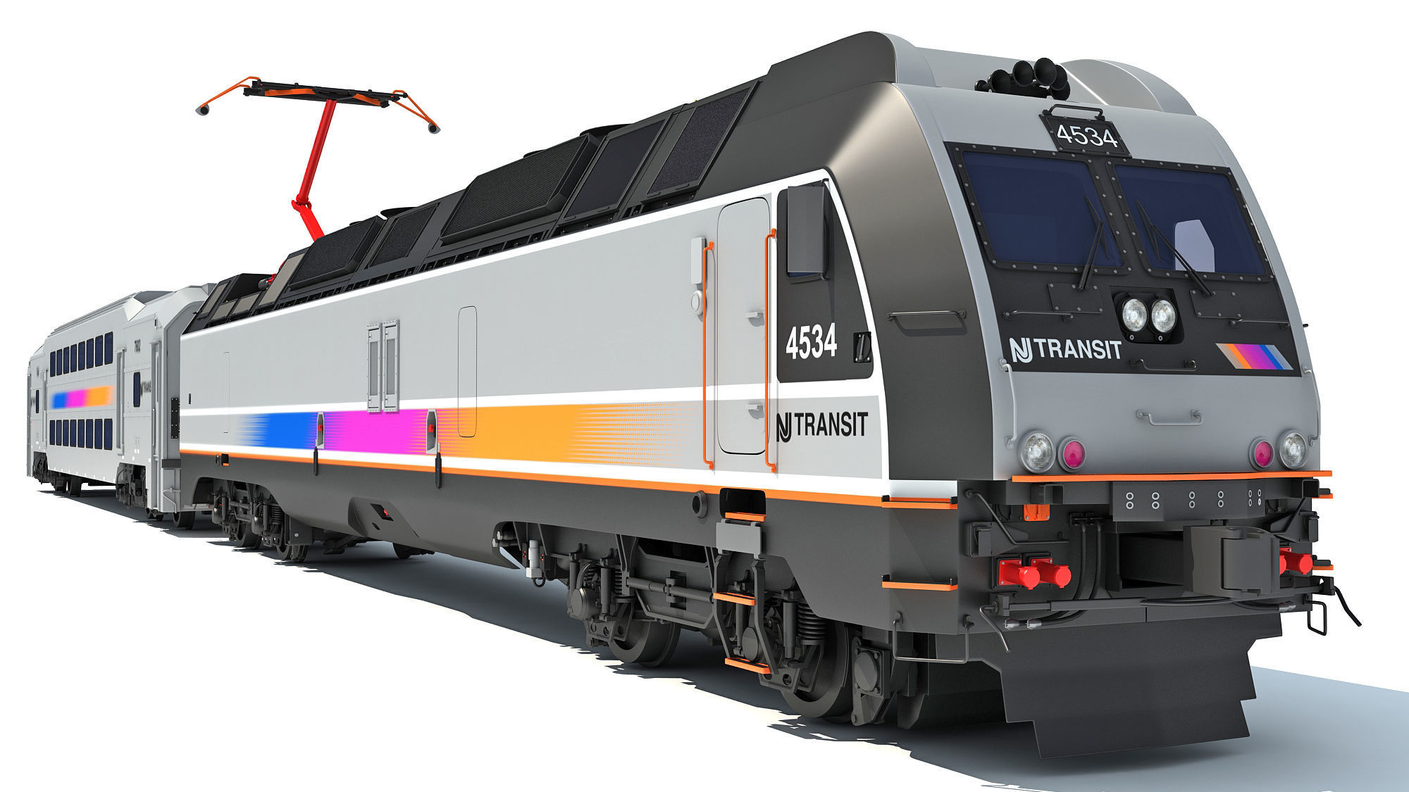 New Jersey NJ Transit Train 3D model_1