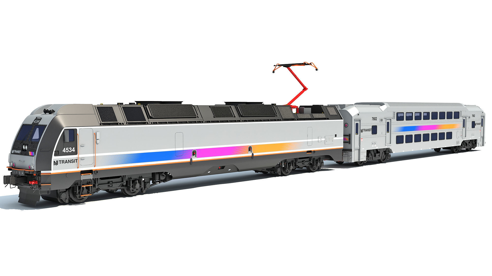New Jersey NJ Transit Train 3D model_3