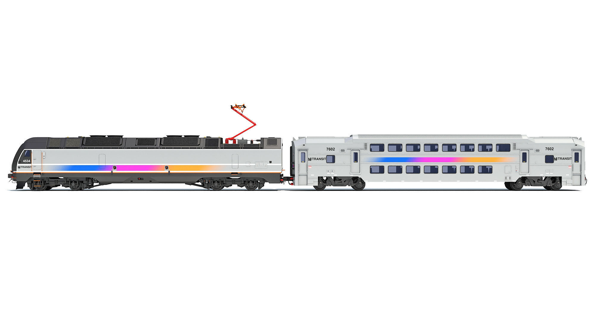 New Jersey NJ Transit Train 3D model_2