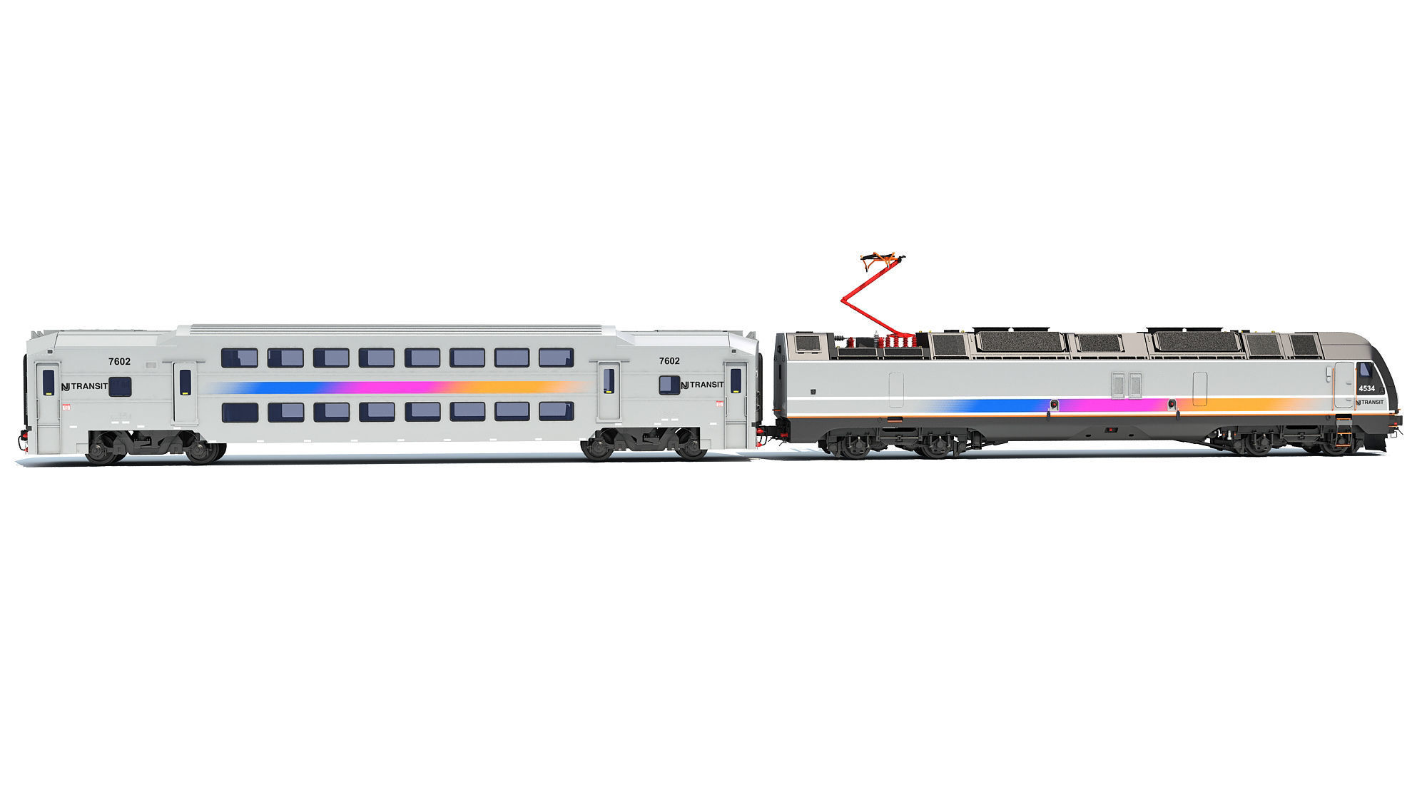 New Jersey NJ Transit Train 3D model_8