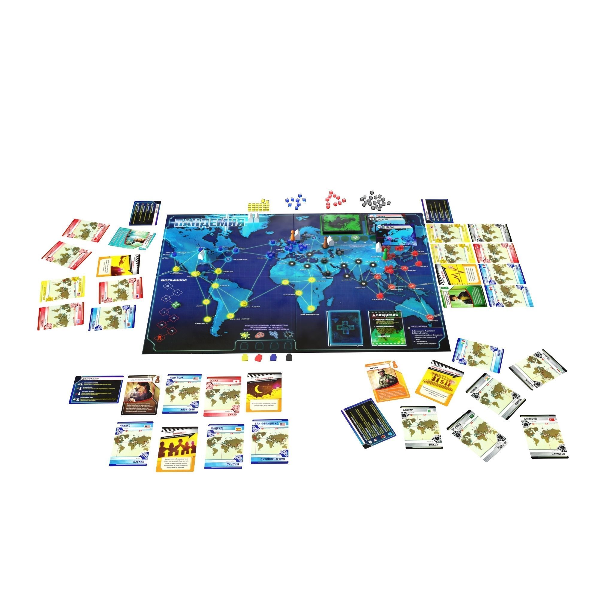 Pandemic board game 3D model_4