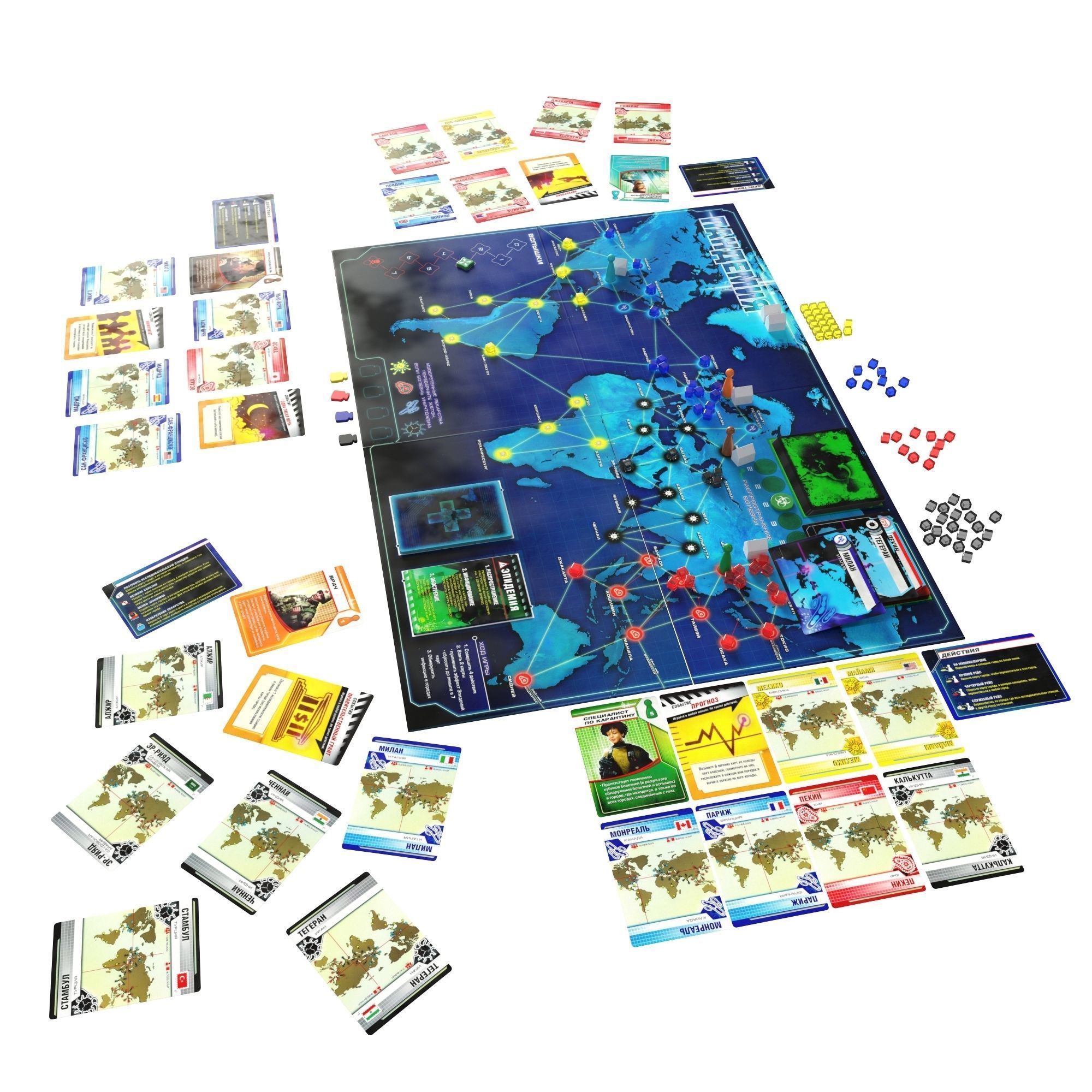 Pandemic board game 3D model_0