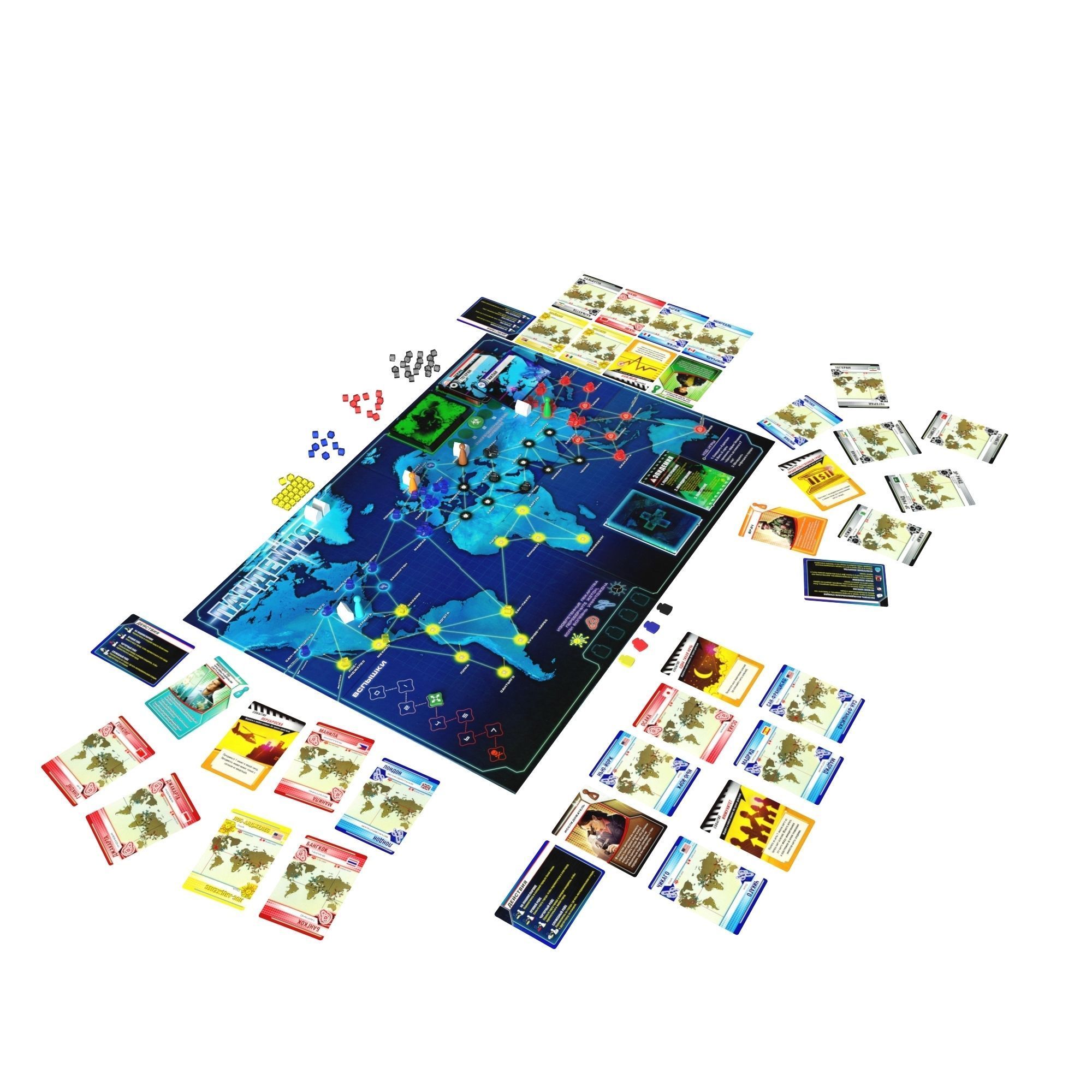 Pandemic board game 3D model_14