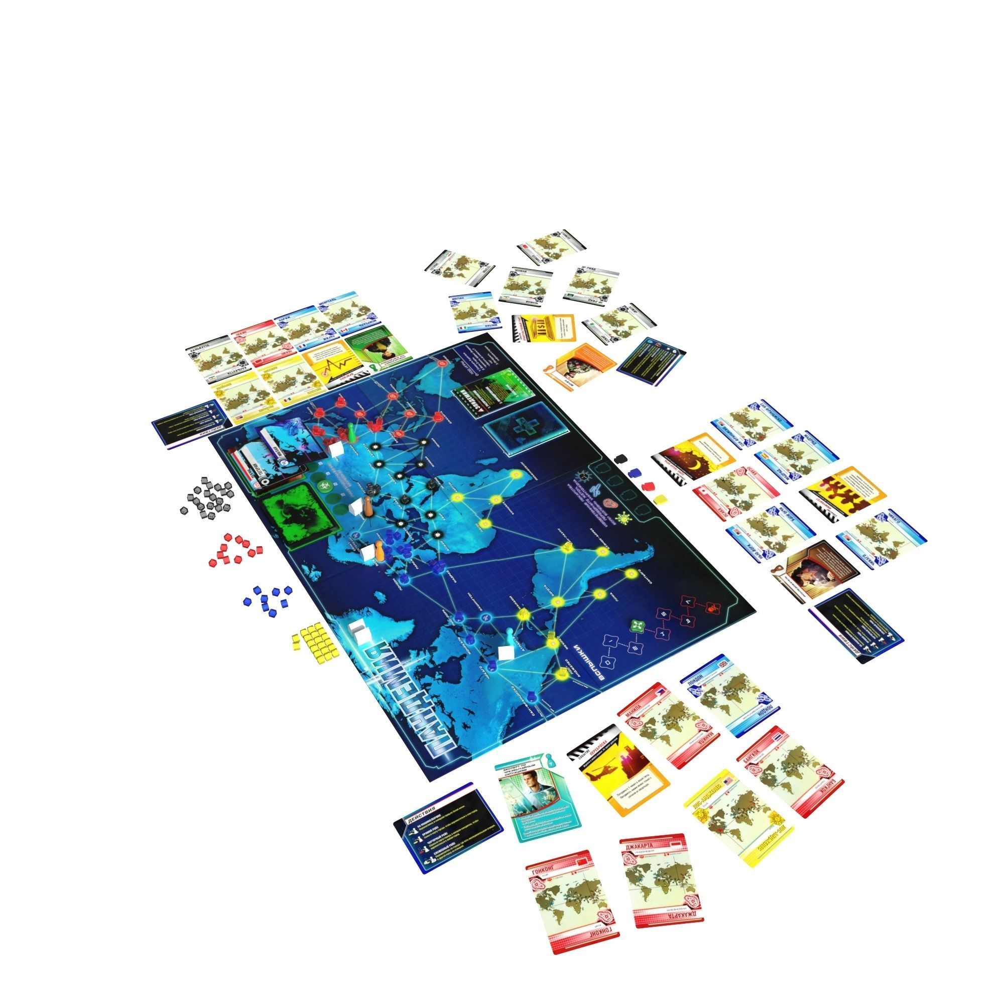 Pandemic board game 3D model_12