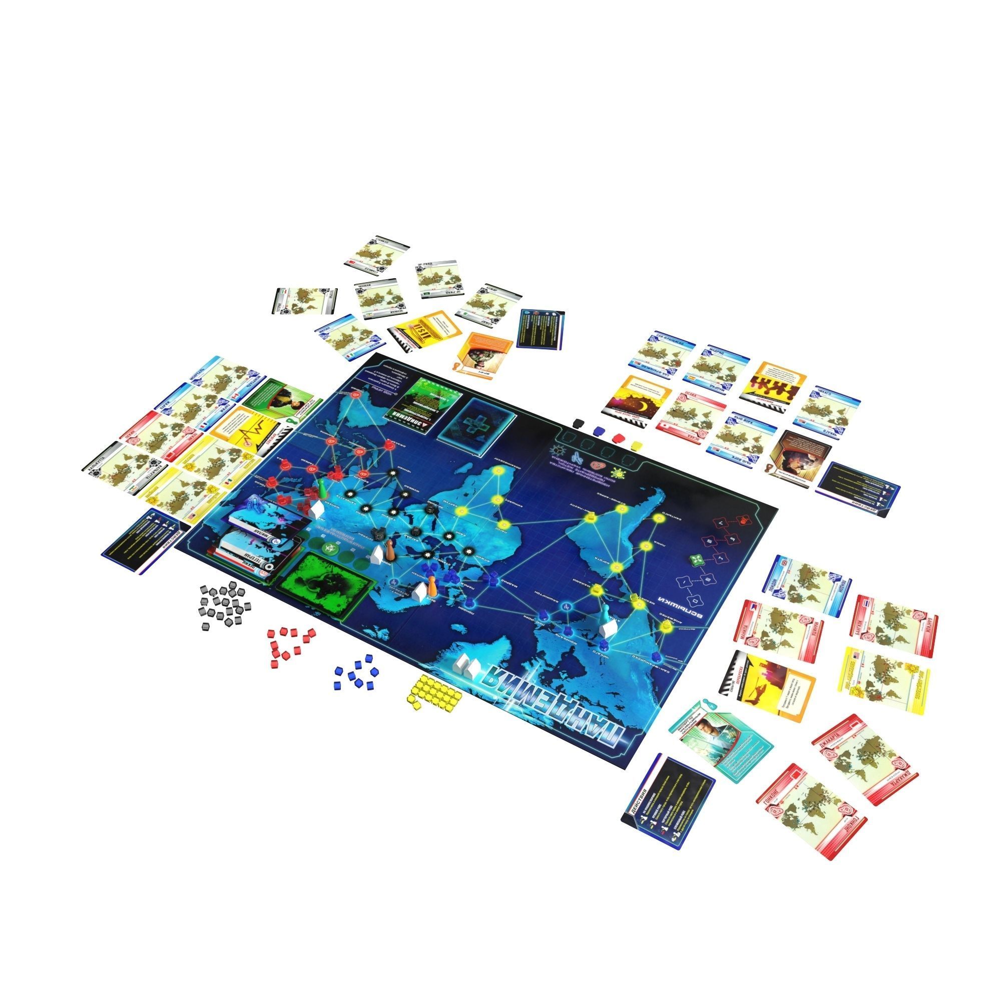 Pandemic board game 3D model_11