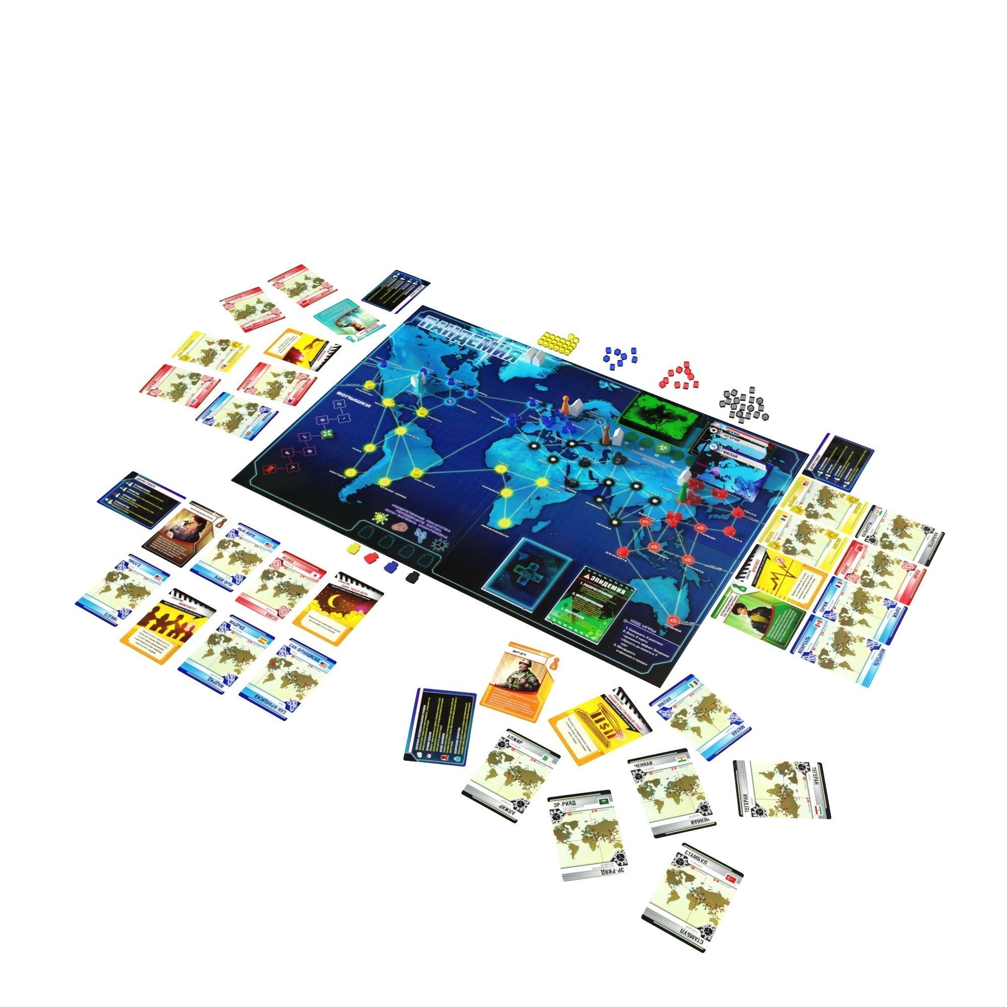 Pandemic board game 3D model_5