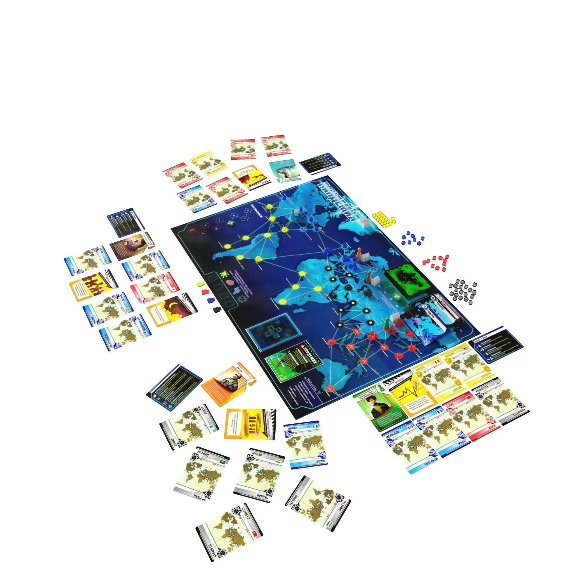 Pandemic board game 3D model_6